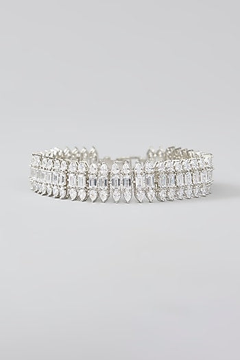 White Finish Diamond Bracelet