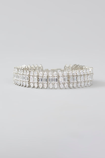 White Finish Diamond Bracelet