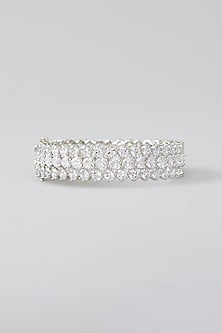 White Finish Diamond Kada