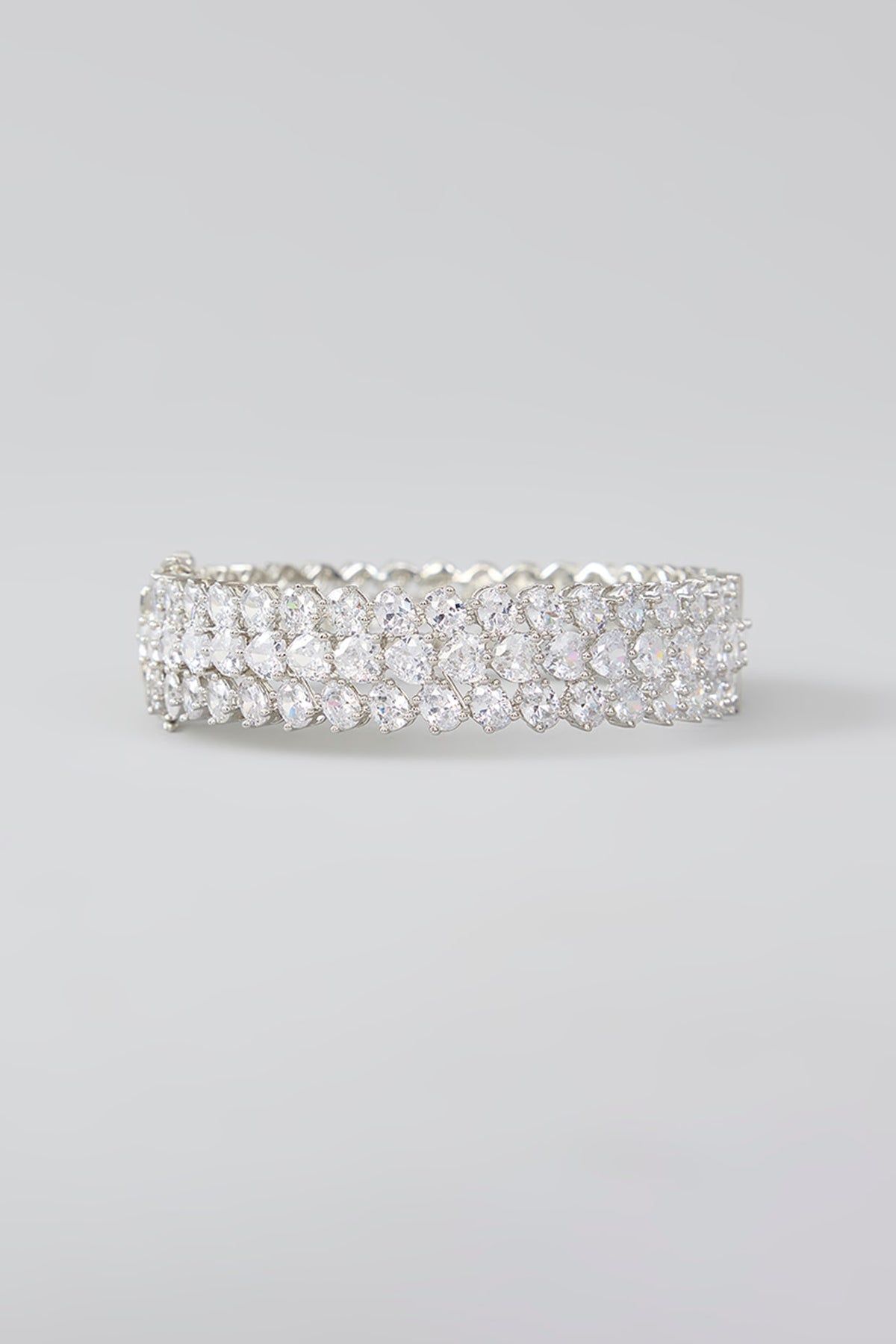 White Finish Diamond Kada