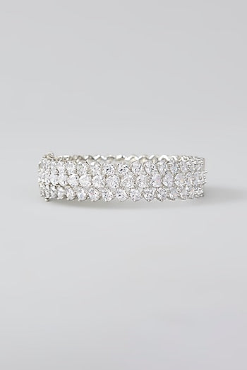 White Finish Diamond Kada