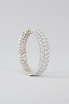 White Finish Diamond Kada