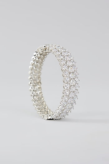 White Finish Diamond Kada
