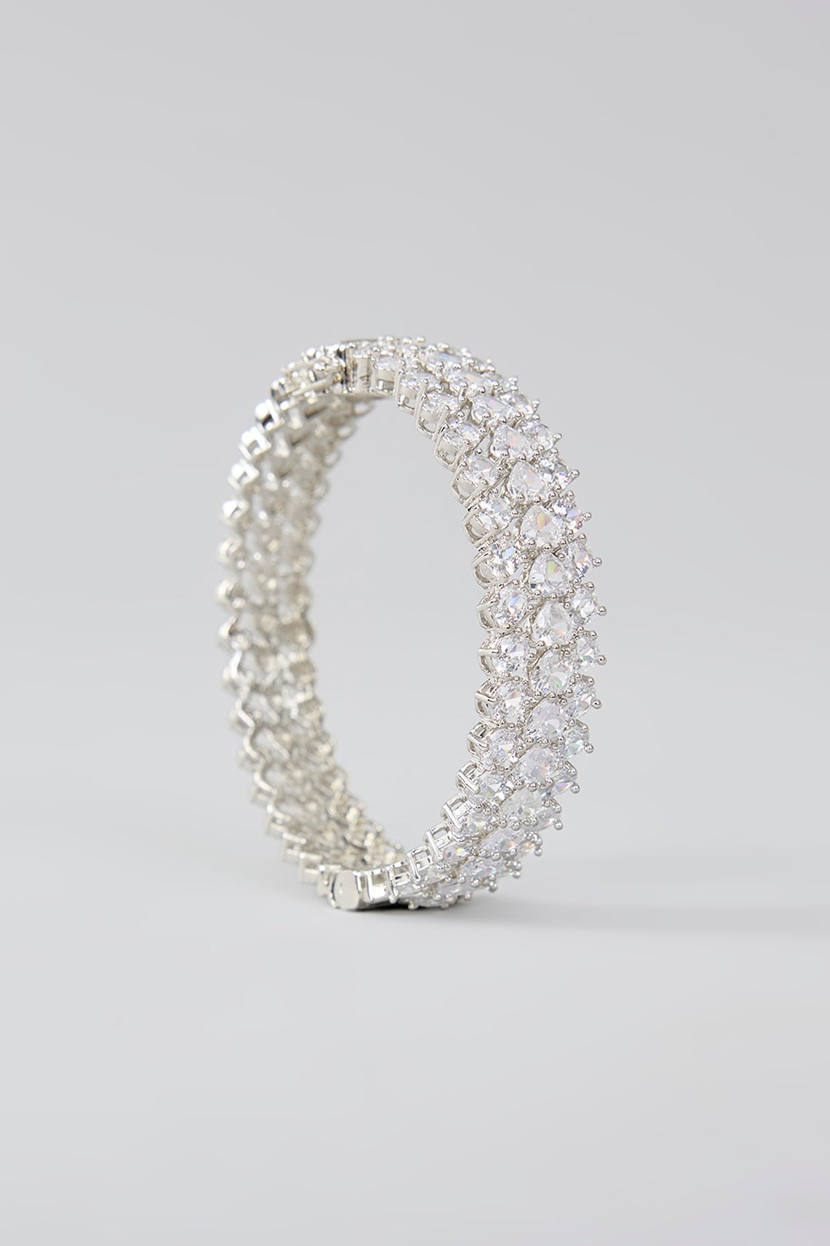 White Finish Diamond Kada