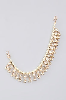 Gold Finish Kundan Polki Earchains