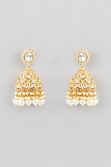 Gold Finish Kundan Polki Choker Necklace Set