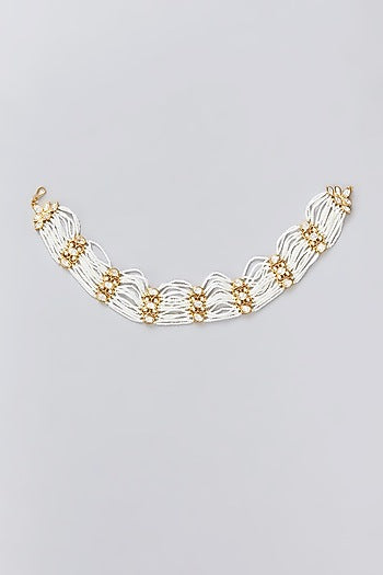 Gold Finish Kundan Polki Mathapatti