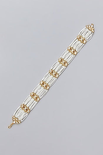 Gold Finish Kundan Polki Mathapatti