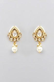 Gold Finish Kundan Polki Choker Necklace Set