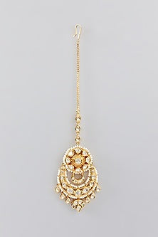 Gold Finish Kundan Polki Choker Necklace Set