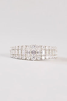 White Finish Diamond Kada