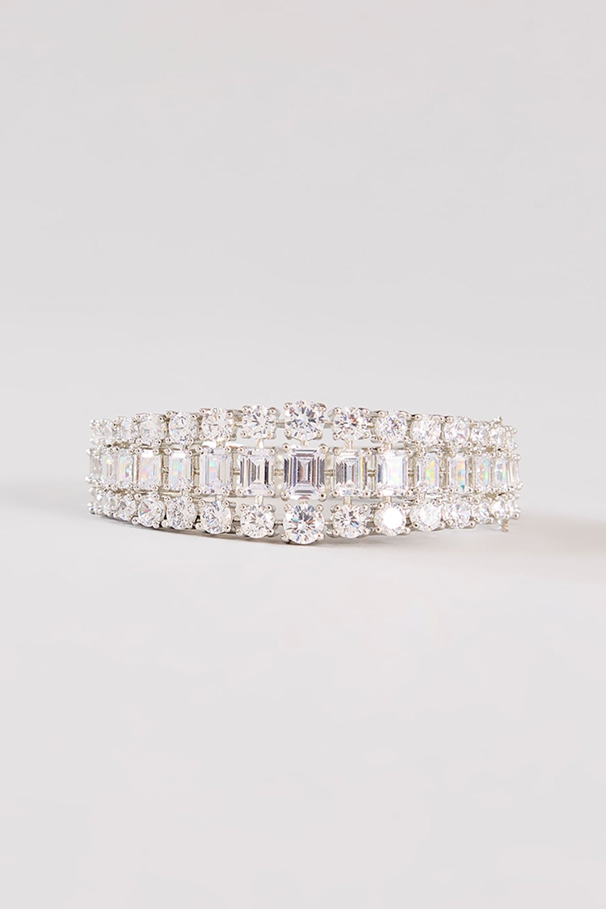 White Finish Diamond Kada