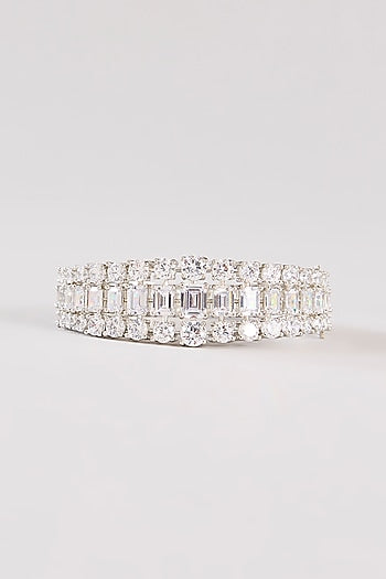White Finish Diamond Kada