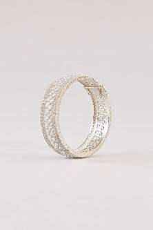 White Finish Diamond Kada