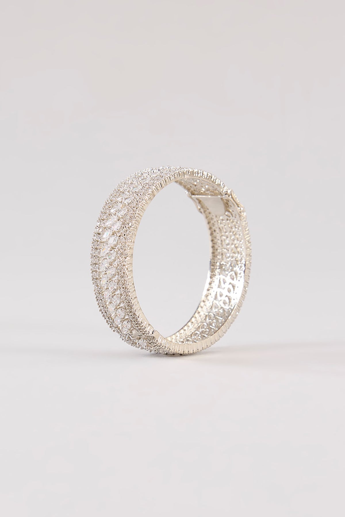 White Finish Diamond Kada