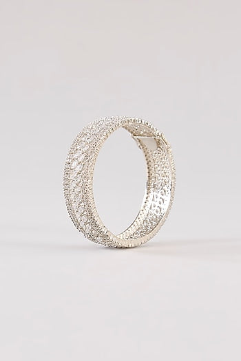 White Finish Diamond Kada