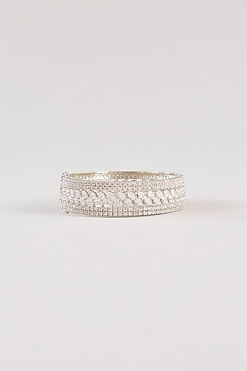 White Finish Diamond Kada