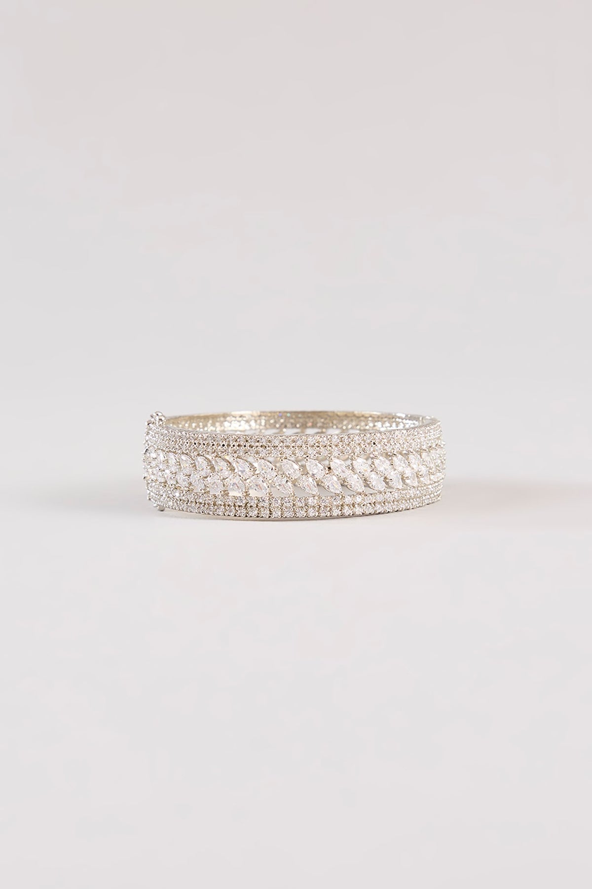 White Finish Diamond Kada