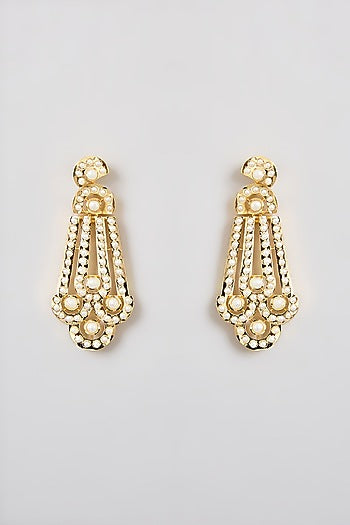Gold Finish Jadau Necklace Set
