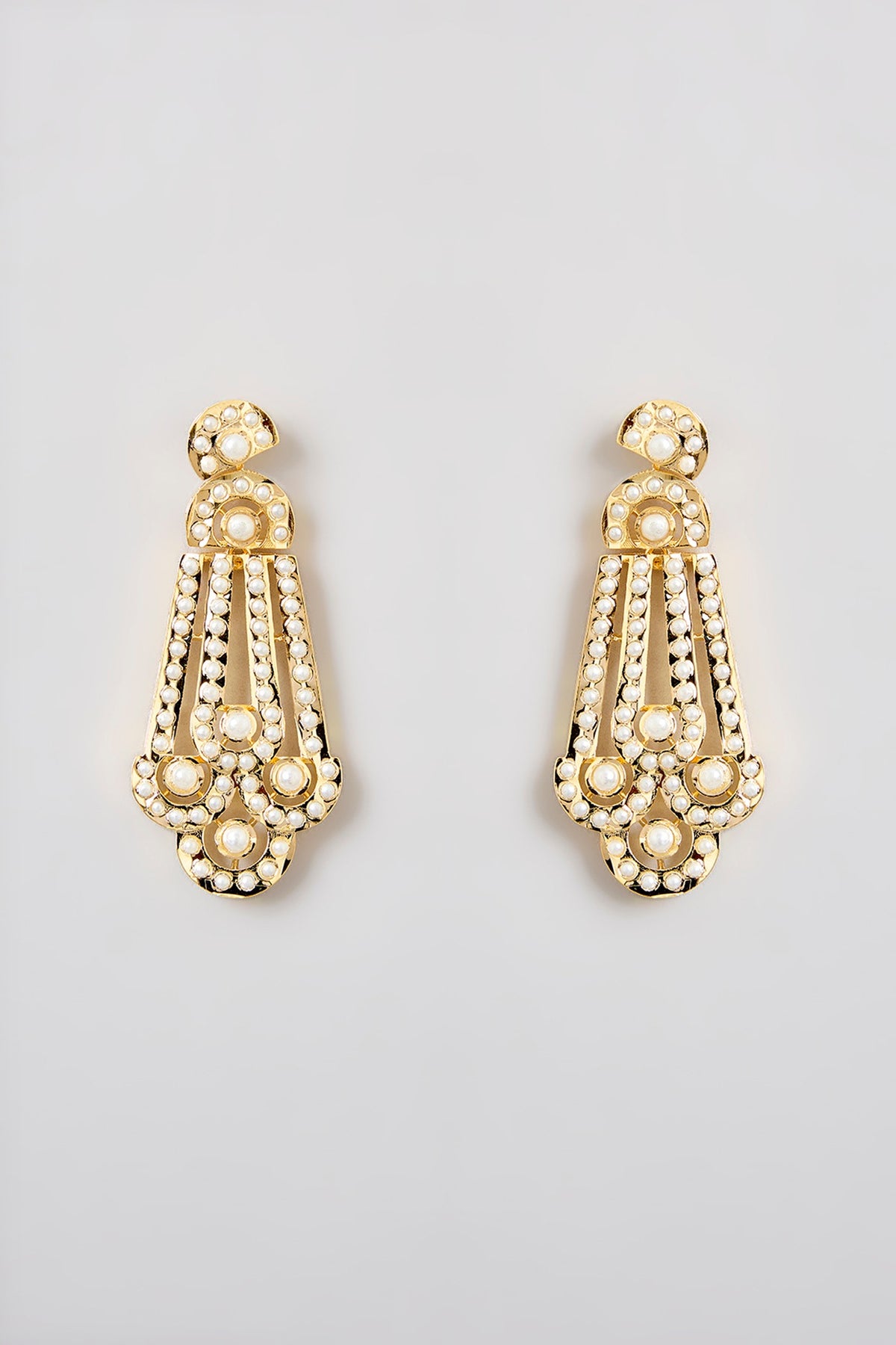Gold Finish Jadau Necklace Set