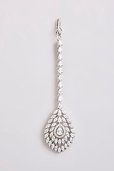 White Finish Diamond Maangtikka