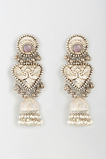Oxidised Finish Tribal Jhumka Earrings