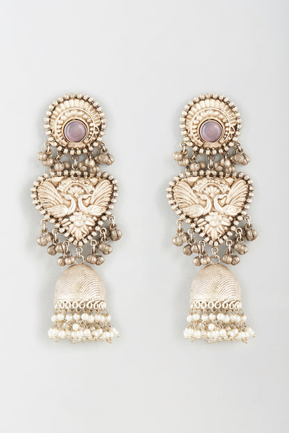 Oxidised Finish Tribal Jhumka Earrings