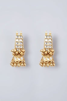 Gold Plated Kundan Polki & Beaded Necklace Set