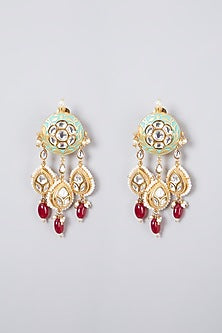 Gold Plated Kundan Polki & Pearl Choker Necklace Set