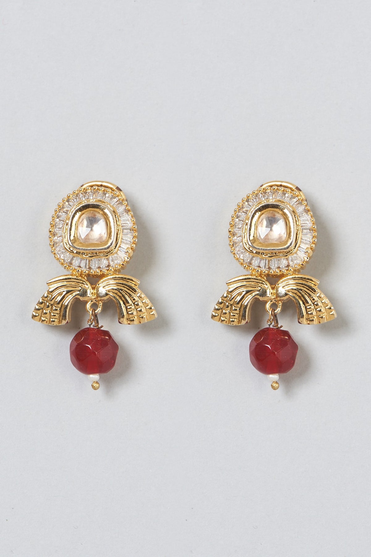 Gold Finish Kundan Polki Choker Necklace Set