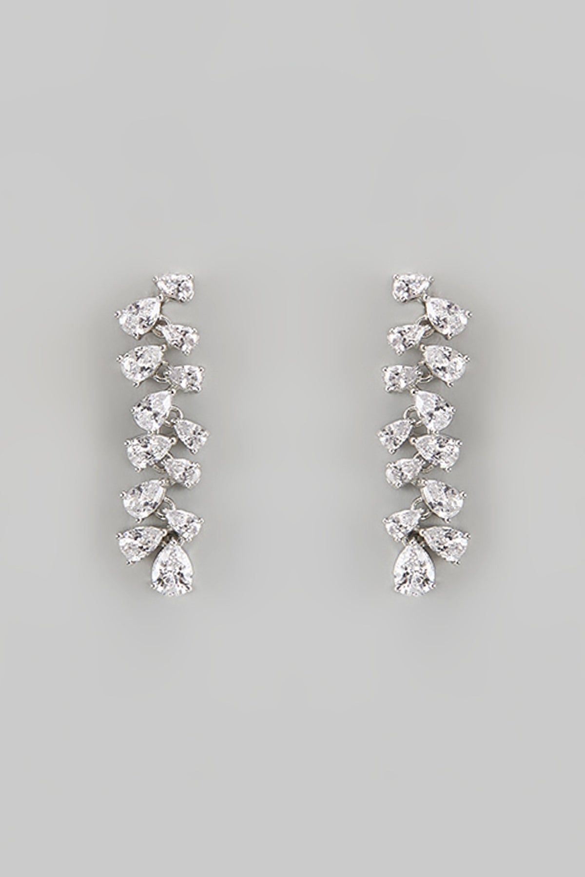 White Finish Diamond Necklace Set