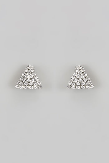 White Finish Diamond Layered Necklace Set
