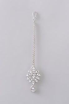 White Finish Diamond Layered Necklace Set