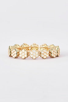 Gold Finish Kundan Polki Kada