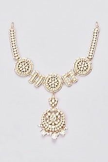 Gold Finish Kundan Polki Sheesh Patti