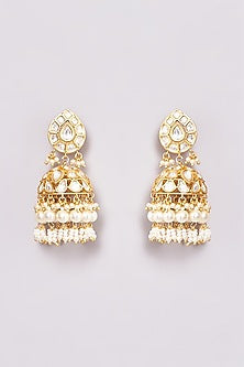Gold Plated Kundan Polki Necklace Set