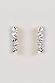 White Finish Diamond Necklace Set