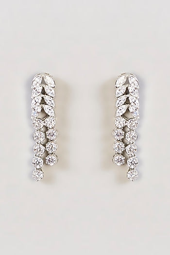 White Finish Diamond Layered Necklace Set