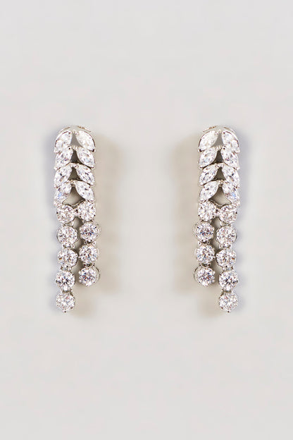 White Finish Diamond Layered Necklace Set