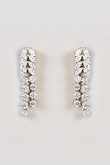 White Finish Diamond Layered Necklace Set