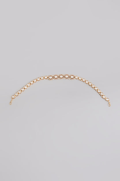 Gold Finish Kundan Polki Motifs Sheeshpatti