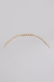 Gold Finish Kundan Polki Motifs Sheeshpatti