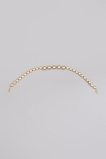 Gold Finish Kundan Polki Motifs Sheeshpatti