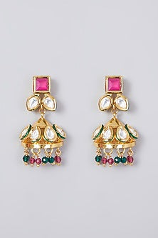 Gold Plated Kundan Polki Necklace Set