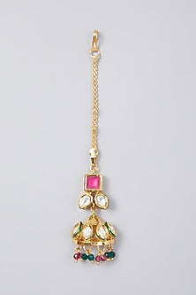 Gold Plated Kundan Polki Necklace Set