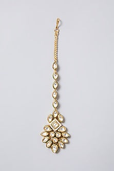 Gold Finish Kundan Polki Choker Necklace Set