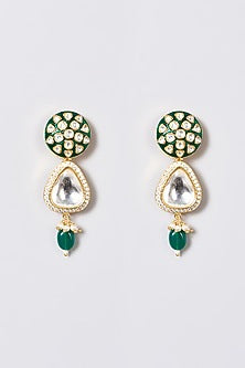 Gold Plated Kundan Polki Long Necklace Set