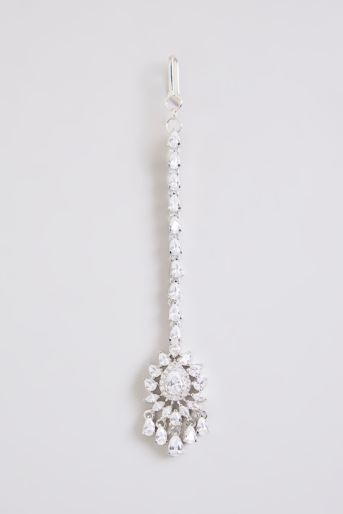 White Finish Diamond Maangtikka