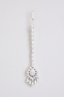 White Finish Diamond Maangtikka