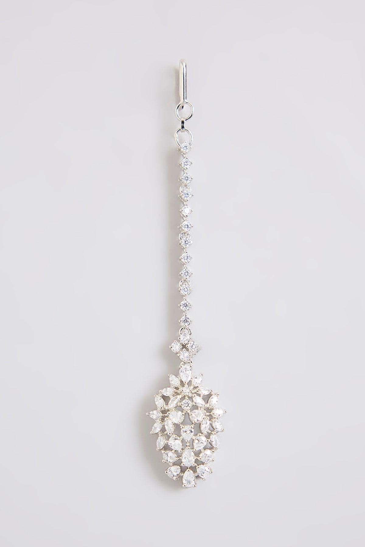 White Finish Diamond Maangtikka
